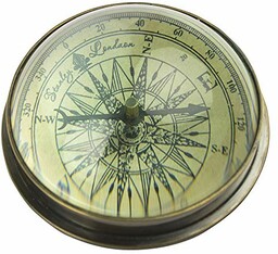 Nauticalia Domed Compass przycisk do papieru, mosiądz, średnica