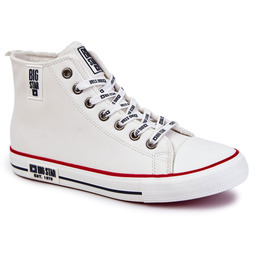 Męskie Wysokie Ocieplane Trampki Big Star KK174345 Białe-41