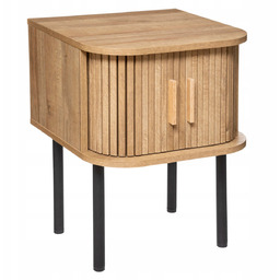 Szafka nocna Z Drzwiczkami lekka Stylowa Beż Mdf