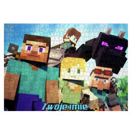 Puzzle ŚWIĄTECZNE MINECRAFT A3 252 el z Nadrukiem
