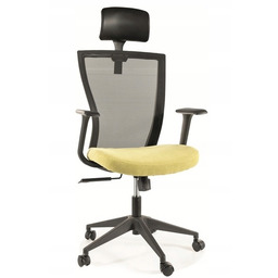 Fotel obrotowy biurowy Q-328H czarny/zielony krzesło Sig