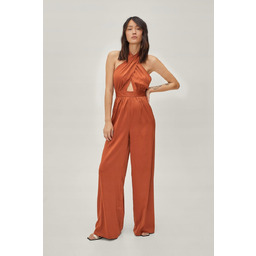 NASTYGAL KOMBINEZON SATYNOWY ZIELONY BASIC 40 1PGR