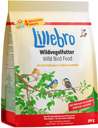 Lillebro, pokarm dla dzikich ptaków z mącznikiem -