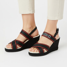 Big Star Czarne Sandały Stylowe Espadryle Damskie