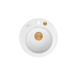 Quadron HB8301U1-C1 P2O Morgan 210 Granitowy Biały/Miedziany Zlewozmywak