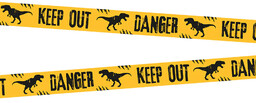 Girlanda taśma Danger Keep out Dinozaury - 1