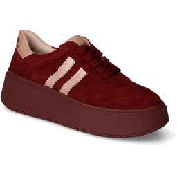 Sneakersy Damiss DS-925 Bordo welur/Perłowy róż