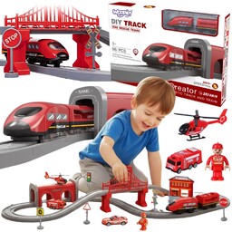 WOOPIE Zestaw Kolejka Elektryczna Pendolino Straż Pożarna 66el.