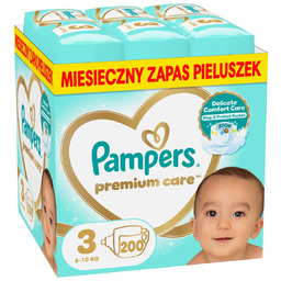 Pampers Premium Care Pieluszki, rozmiar 3, 200 szt.
