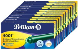 Naboje do pióra wiecznego długie 4001 zielone PELIKAN