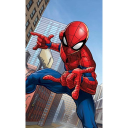 Ręczniczek do przedszkola 30x50 Spider-man niebieski dziecięcy bawełniany