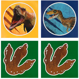 Naklejki Dinozaury - 4 szt.