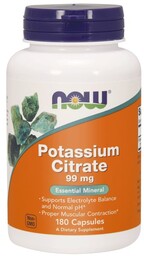 Suplement diety, NOW FOODS Potassium Citrate Cytrynian Potasu