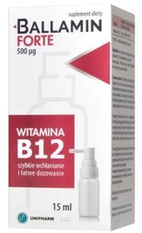 Suplement diety, Ballamin Forte, Witamina B12 500 g,