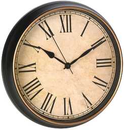 Zegar ścienny wiszący okrągły klasyczny czarny rzymskie liczby