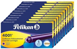 Naboje do pióra wiecznego długie 4001 fiolet PELIKAN