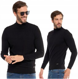 Elegancki SWETER MĘSKI Półgolf Klasyczny Stylowy Ze Stójką