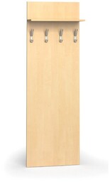 Garderoba z wieszakami PRIMO WOOD, 4 haczyki, półka,
