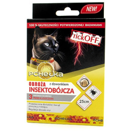 PCHEŁKA tickOFF insektobójcza obroża dla kotów z dzwonkiem