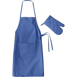 Städter 256033 fartuch dziecięcy, zestaw rękawiczek, niebieski akcesoria