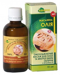 Olejek do Masażu Twarzy Odmładzający, Adverso, 55 ml