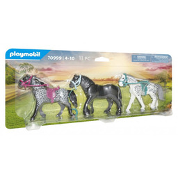 PLAYMOBIL, Trzy konie: fryz, knabstrup i koń andaluzyjski,