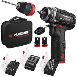 Wiertarko-wkrętarka Akumulatorowa Parkside Pbspa 2XAKU Ładowarka Walizka