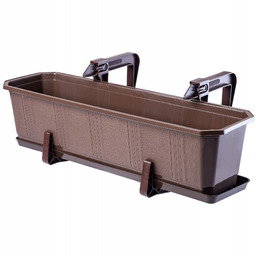 Donica balkonowa z podstawką i uchwytami Trani 60