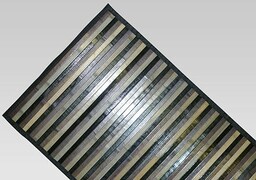 BIANCHERIAWEB Dywan Bamboo Degradè Czarny, Przejście kuchenne 50x120