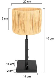 Steinhauer Lampa stołowa Stang 3708ZW, wiklina Natur