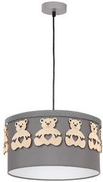 Milagro MIŚ MLP4961 lampa wisząca abażur tkanina drewniany