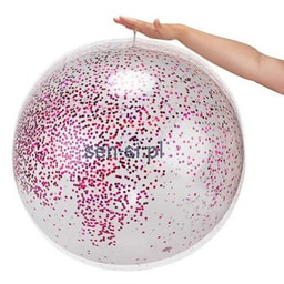 Piłka dmuchana z brokatem 60 cm.