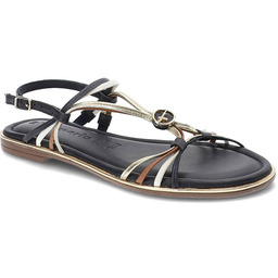 Tamaris Granatowe Sandały Eleganckie Płaskie Buty