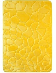 Dywanik łazienkowy z pianką pamięciową Kamienie żółty, 40