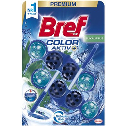 Bref Color Aktiv+ zawieszka myjąco-zapachowa do muszli Eukaliptus
