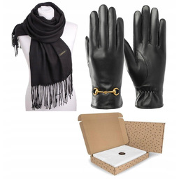 Zestaw Prezentowy Dla Kobiet - Rękawiczki Skórzane +