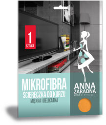 Anna Zaradna, ściereczka z mikrofibry do kurzu, pomarańczowa,