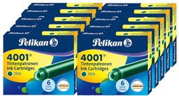 Naboje pióra wiecznego krótkie 4001 PELIKAN 60szt