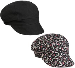 Czapka Dwustronna Millefleurs by Lipodo, czarny, L (57-58