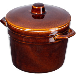 Garnek kamionkowy Athena 1L, 14cm z pokrywką