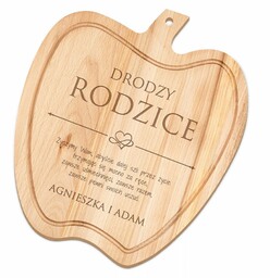 Deska drewniana do krojenia jabłko z grawerem