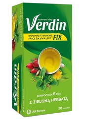 Verdin Fix z zieloną herbatą, 20 saszetek