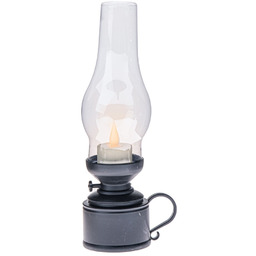 Plastikowa latarnia z świeczką LED Flame, wys.24,5 cm,