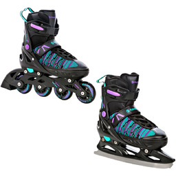 Rolki Łyżwy figurowe 2w1 RAVEN Cande Black/Mint/Violet