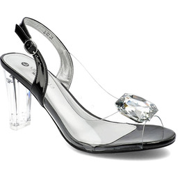 Sca''viola Czarne Sandały Damskie Buty Na Obcasie