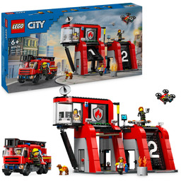 Lego City 60414 Remiza strażacka z wozem strażackim