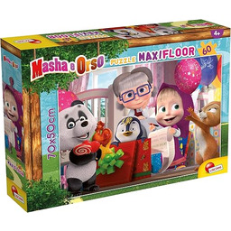 Liscianigiochi 92970 niedźwiedź Maxifloor, Masza puzzle 60 sztuk