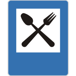 Znak drogowy informacyjny D-28 Restauracja