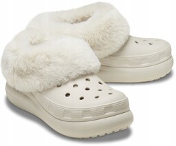 Crocs Damskie Ocieplane Klapki Buty Chodaki Furever Crush