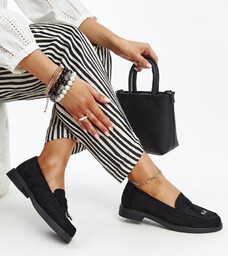 Czarne zamszowe mokasyny Vinceza-36